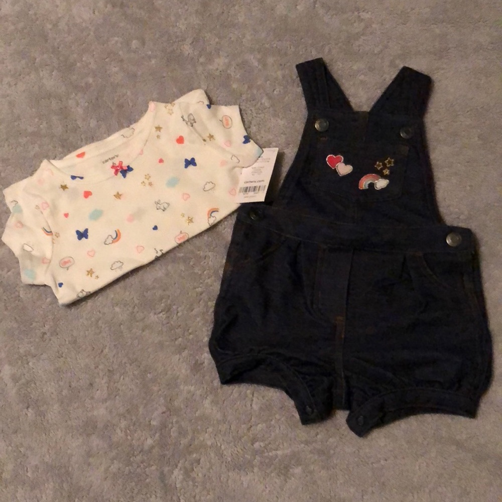 Overalls set.